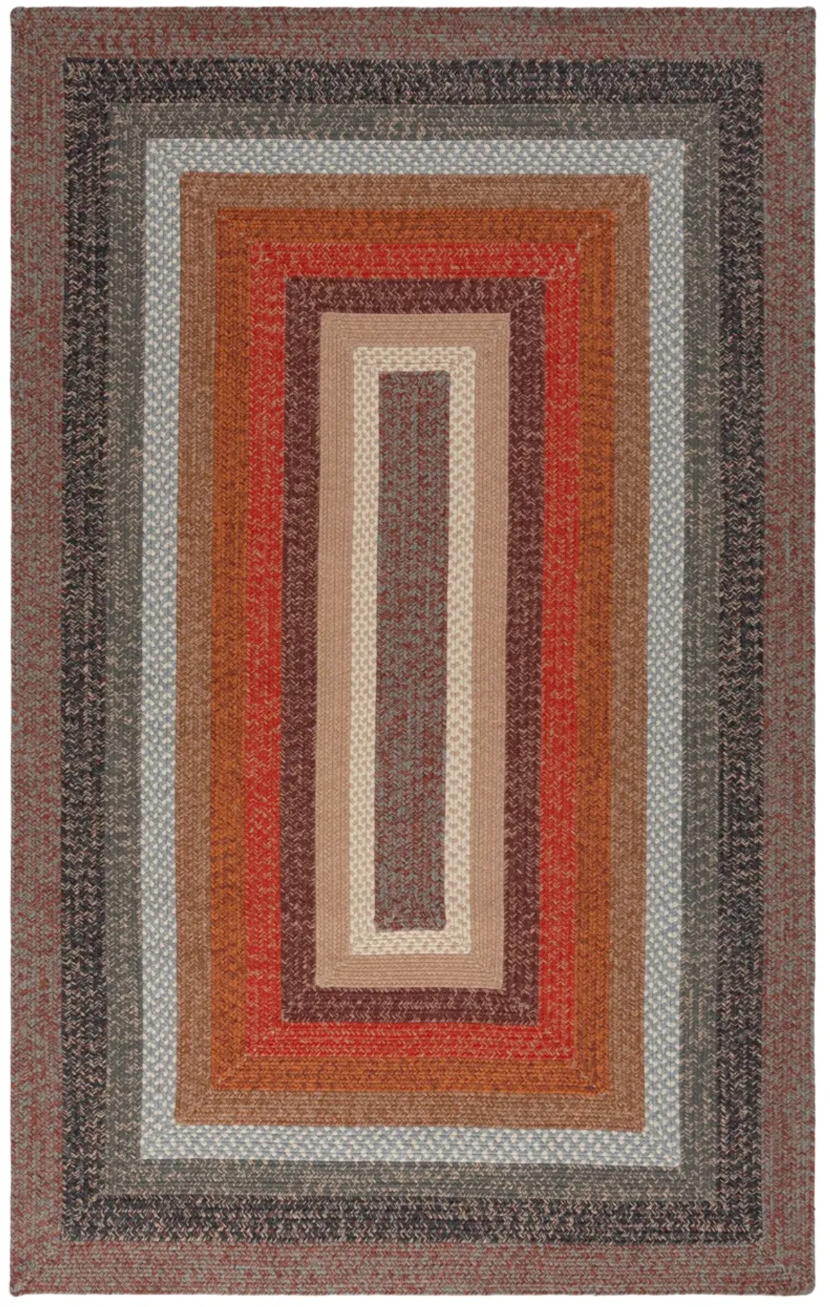 BRAIDED Hand Woven 2' x 4' area rug