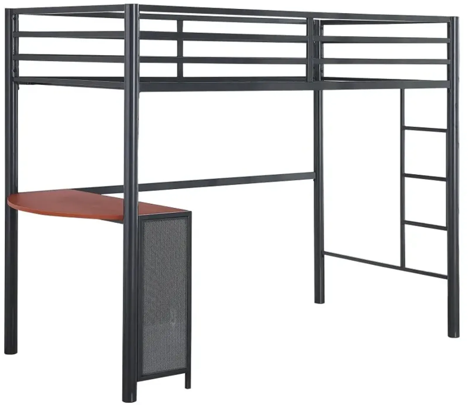 Fisher Twin Workstation Loft Bed Gunmetal