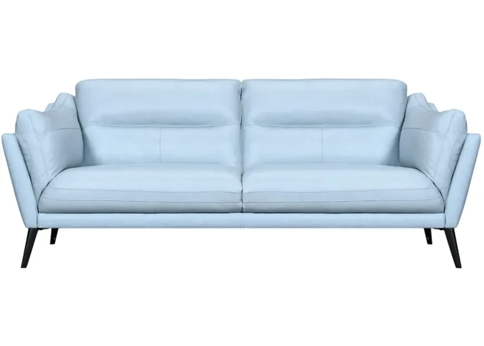 Franz Sky Blue Leather Sofa