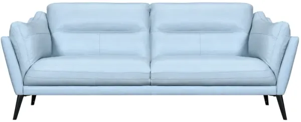 Franz Sky Blue Leather Sofa