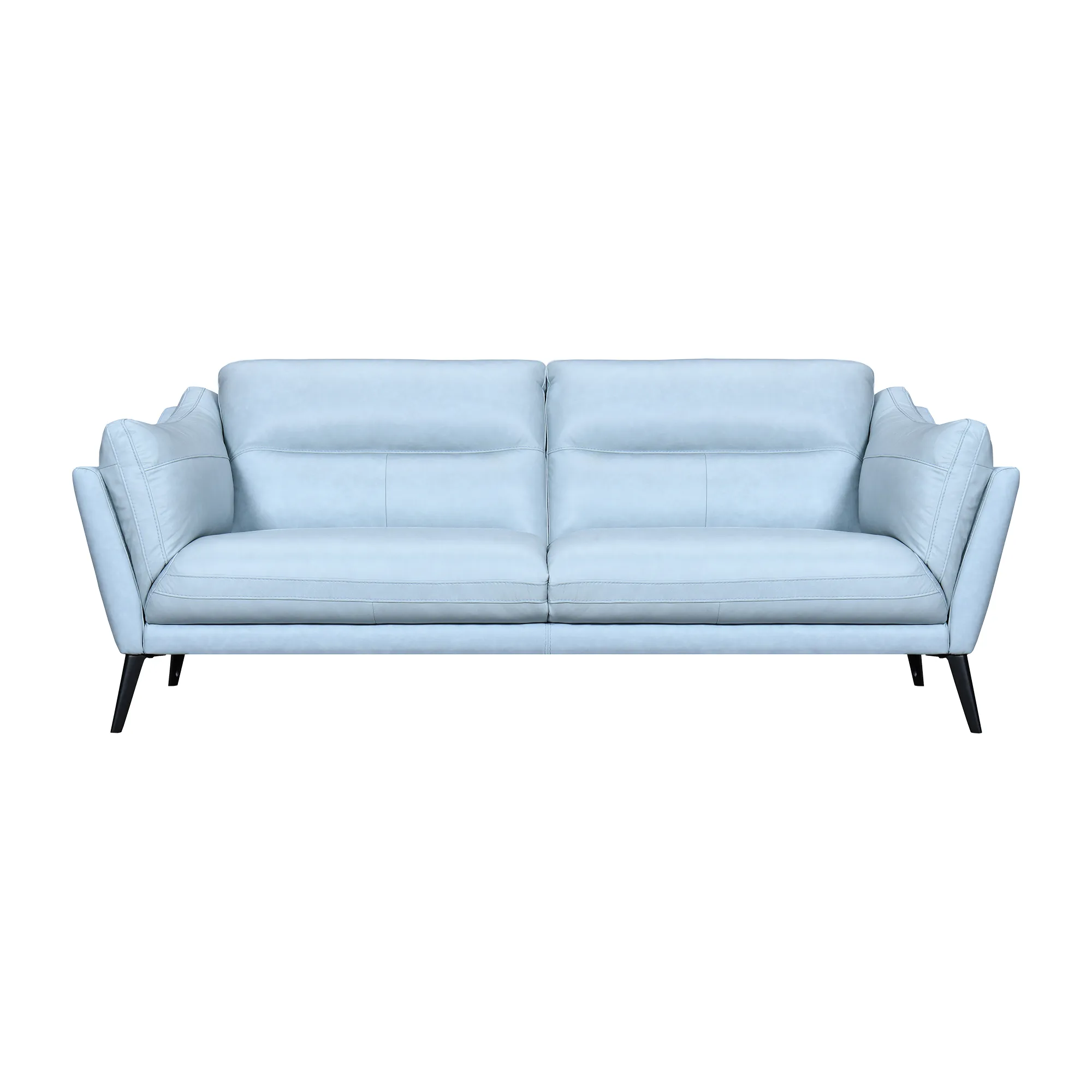 Franz Sky Blue Leather Sofa