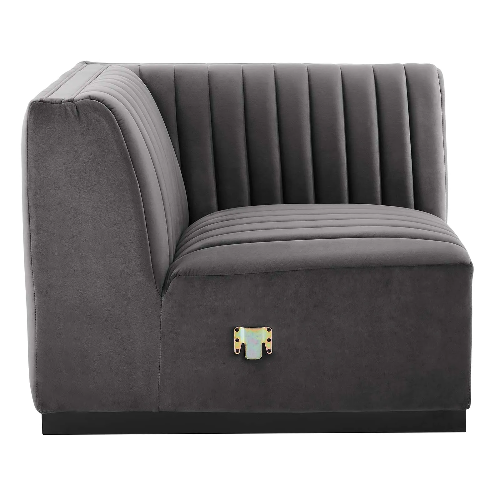 Conjure Channel Tufted Performance Velvet Right Corner Chair