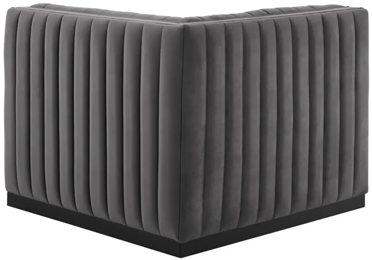 Conjure Channel Tufted Performance Velvet Right Corner Chair