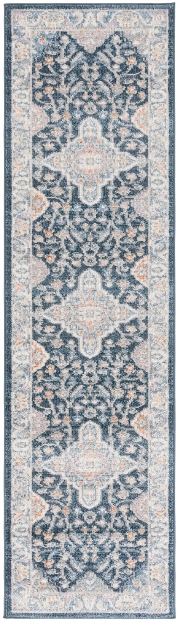 BLAIR WASHABLE 246 NAVY  2'-2' x 8' Runner Rug