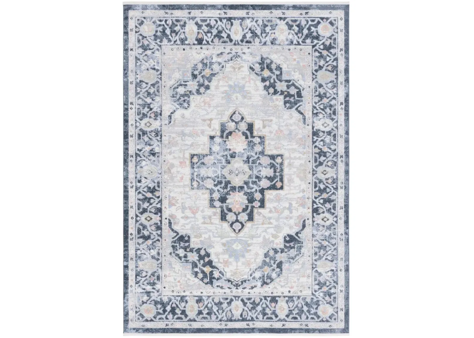 BAYSIDE 114 Blue 4' X 6' Small Rectangle Rug