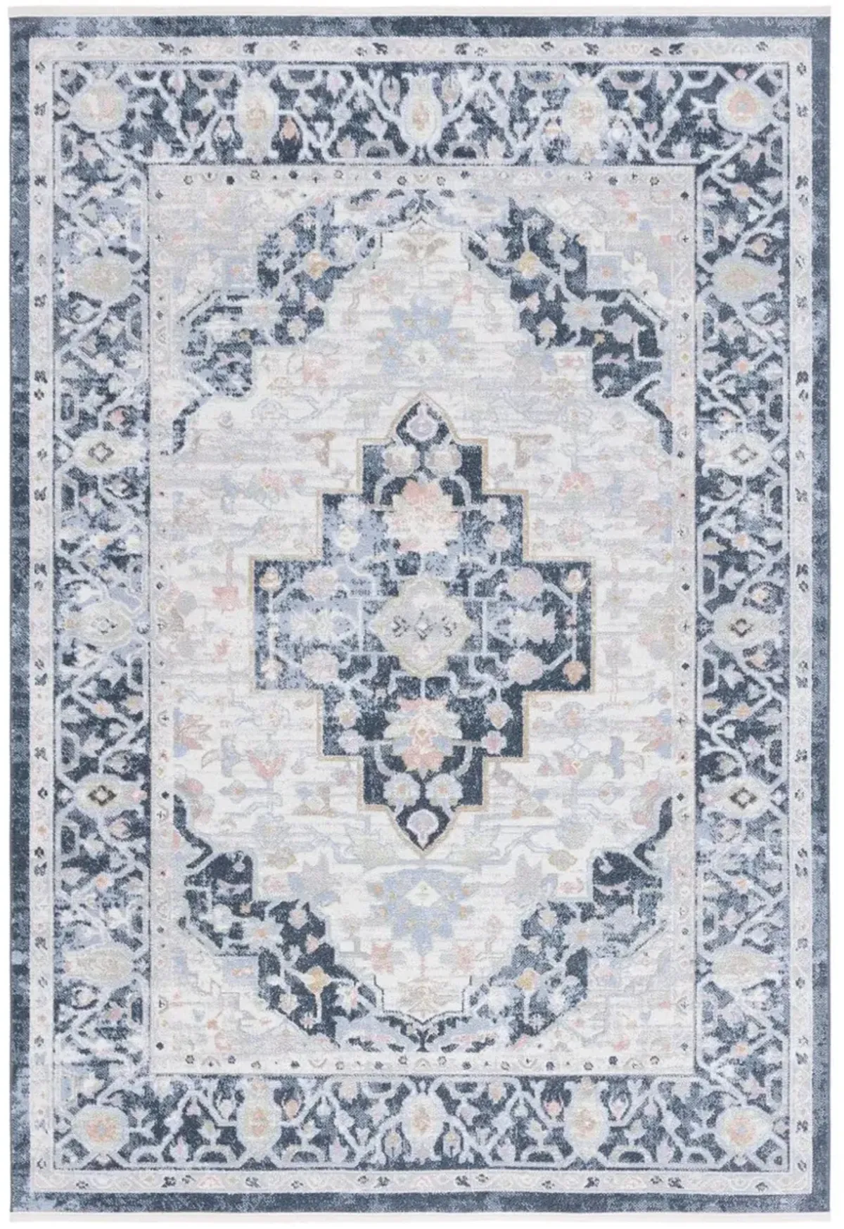 BAYSIDE 114 Blue 4' X 6' Small Rectangle Rug