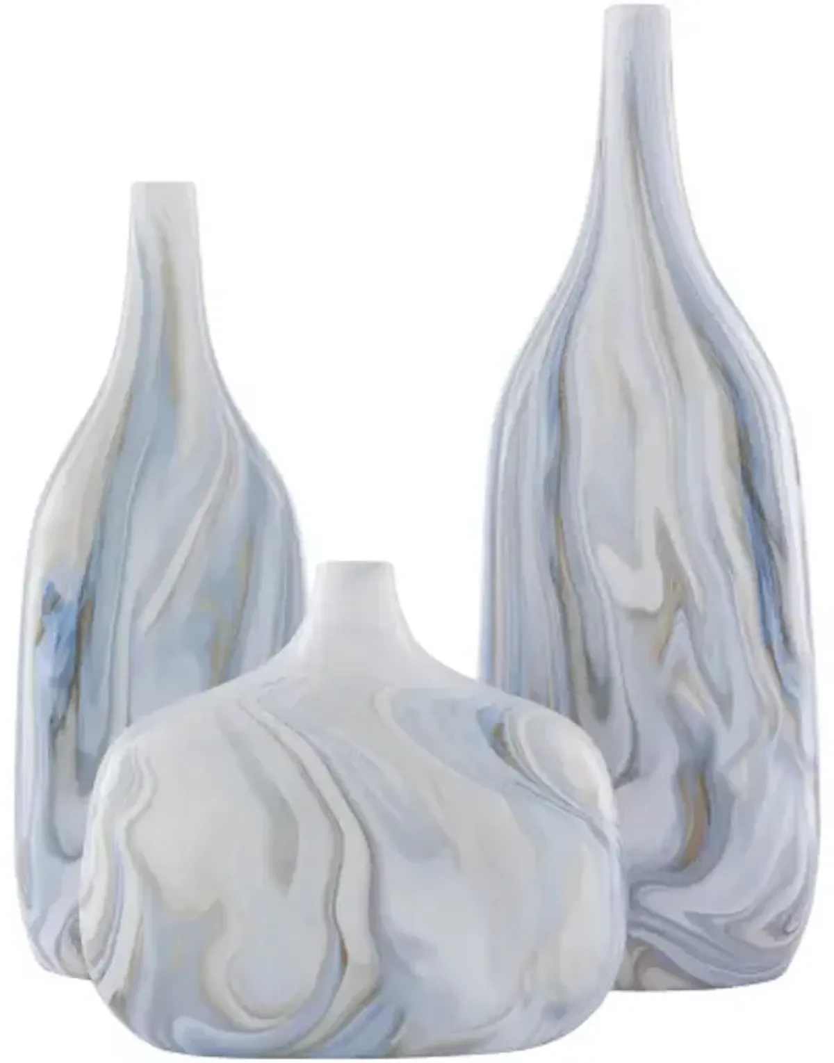 Marble 18"H x 5"W x 7"D, 15"H x 5"W x 6"D, 8"H x 5"W x 9"D Decorative Accent