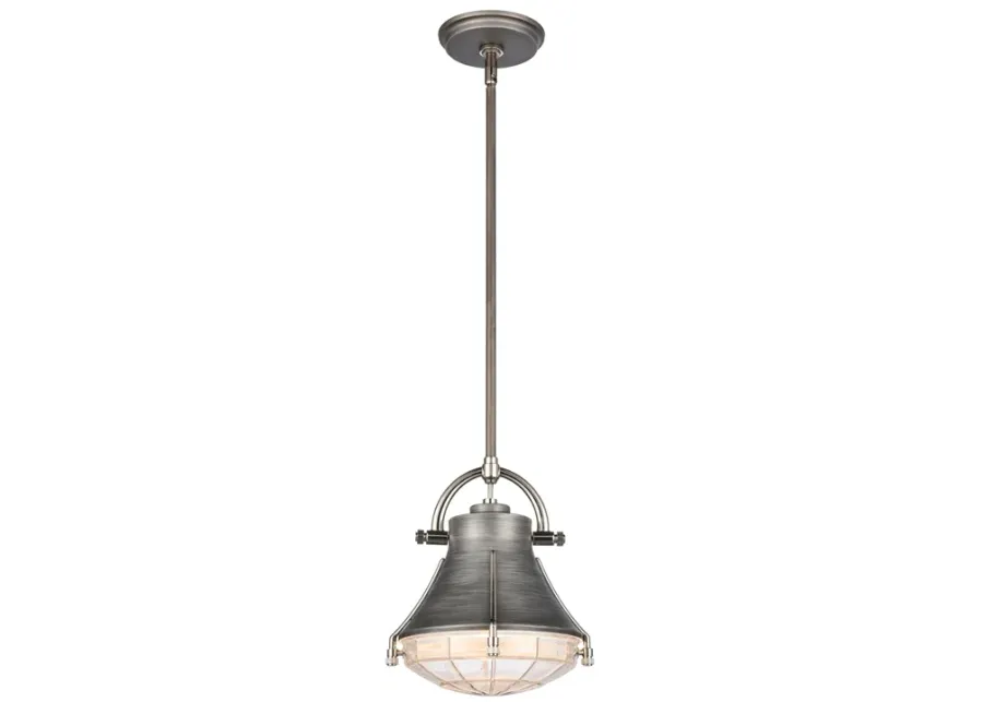 Urbanite 9" Wide 1-Light Mini Pendant - Weathered Zinc