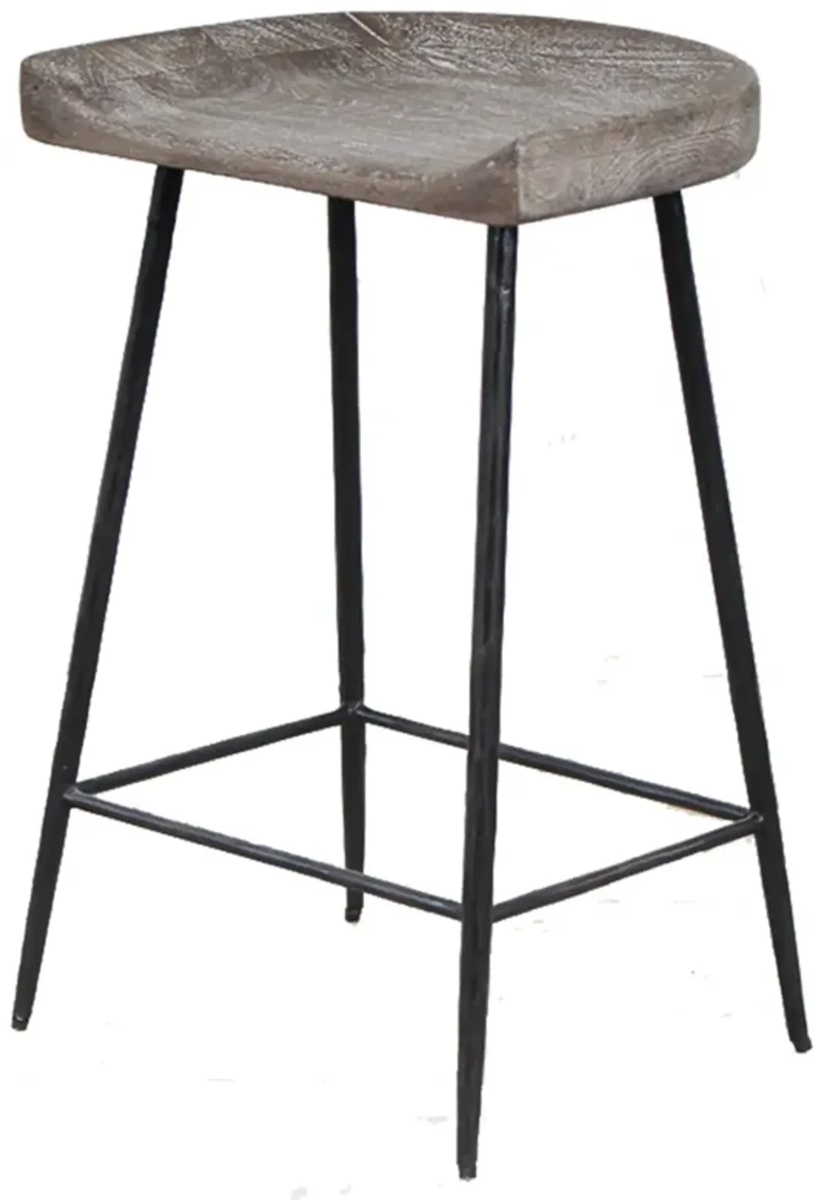 Cordova Carved Wood Counter Stool