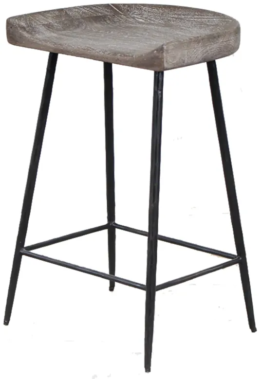 Cordova Carved Wood Counter Stool