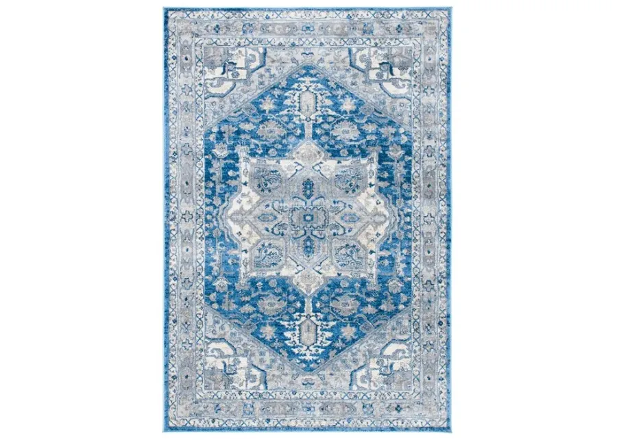 Brentwood 852 Blue / Grey 8' X 10' Large Rectangle Powerloomed Rug