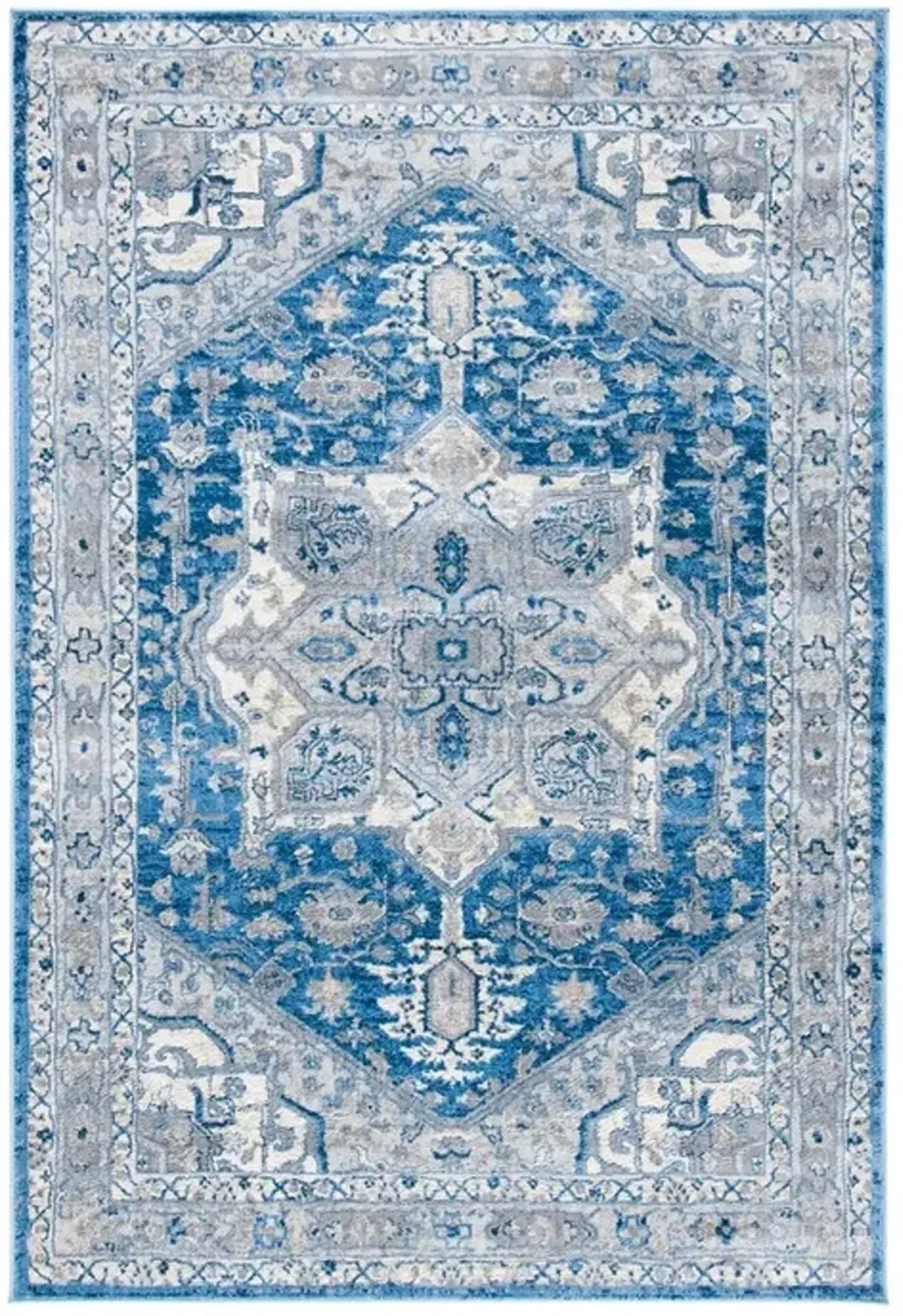 Brentwood 852 Blue / Grey 8' X 10' Large Rectangle Powerloomed Rug