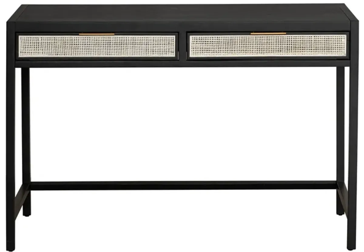 Rattan Desk - Ebony