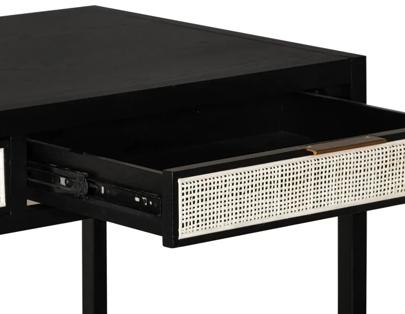 Rattan Desk - Ebony