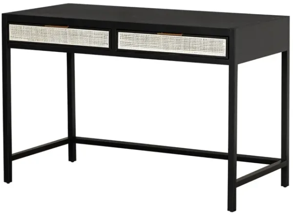 Rattan Desk - Ebony