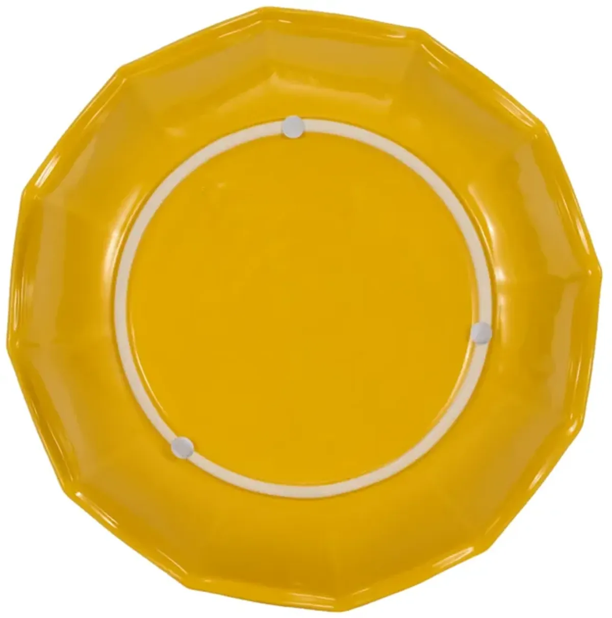 11" Flower Bird Bath, Yellow