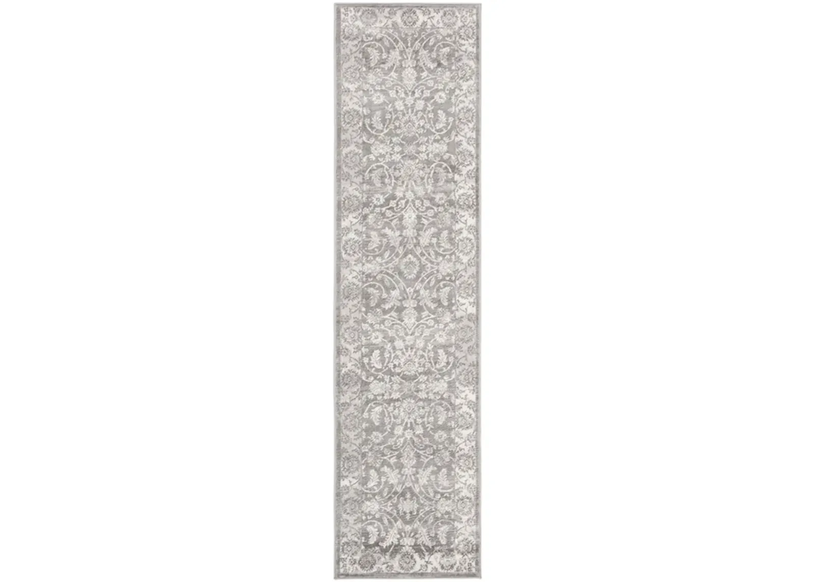 Brentwood 844 Cream / Grey 2' X 8' Runner Powerloomed Rug