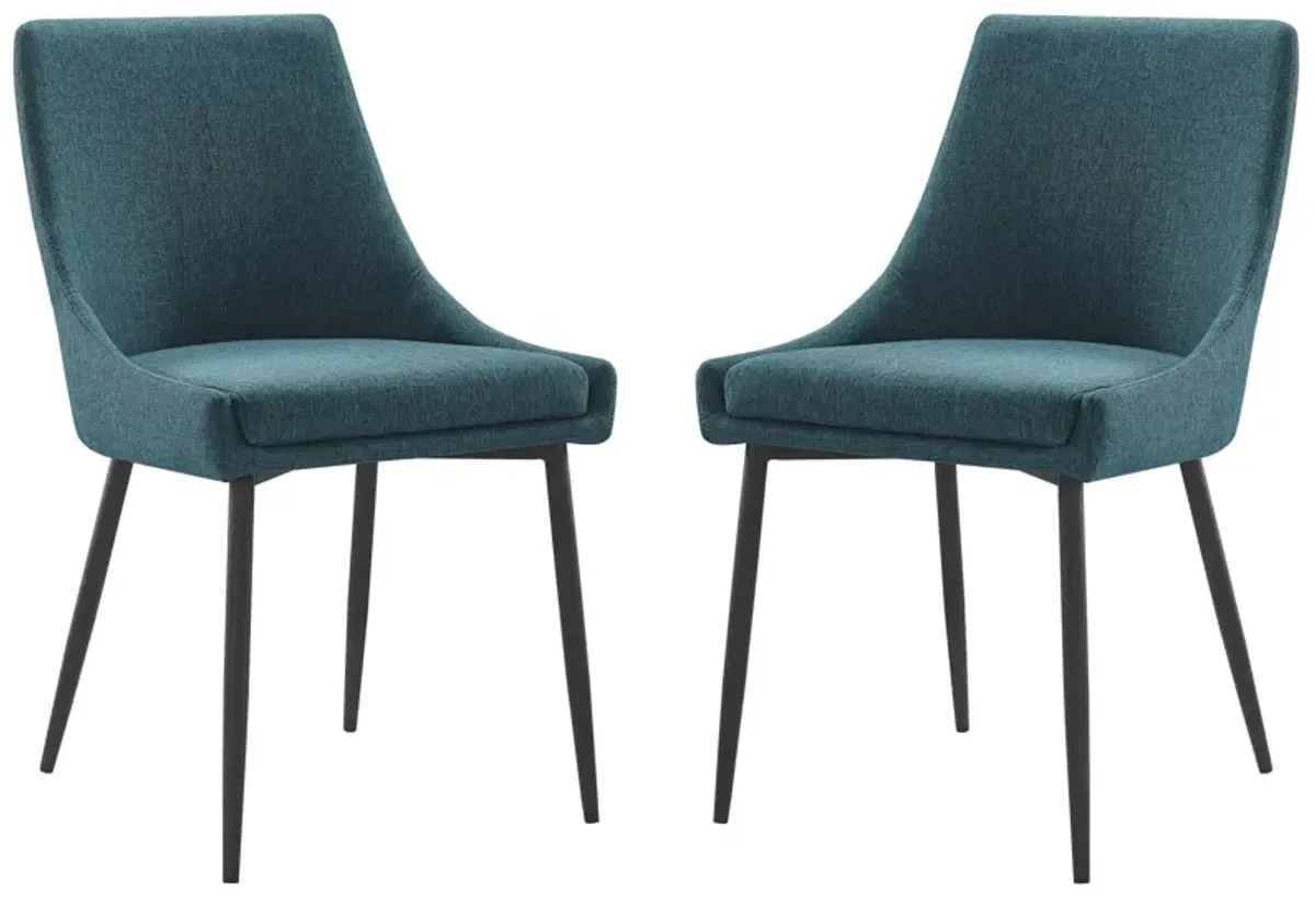 Viscount Upholstered Fabric Dining Chairs - Set of 2