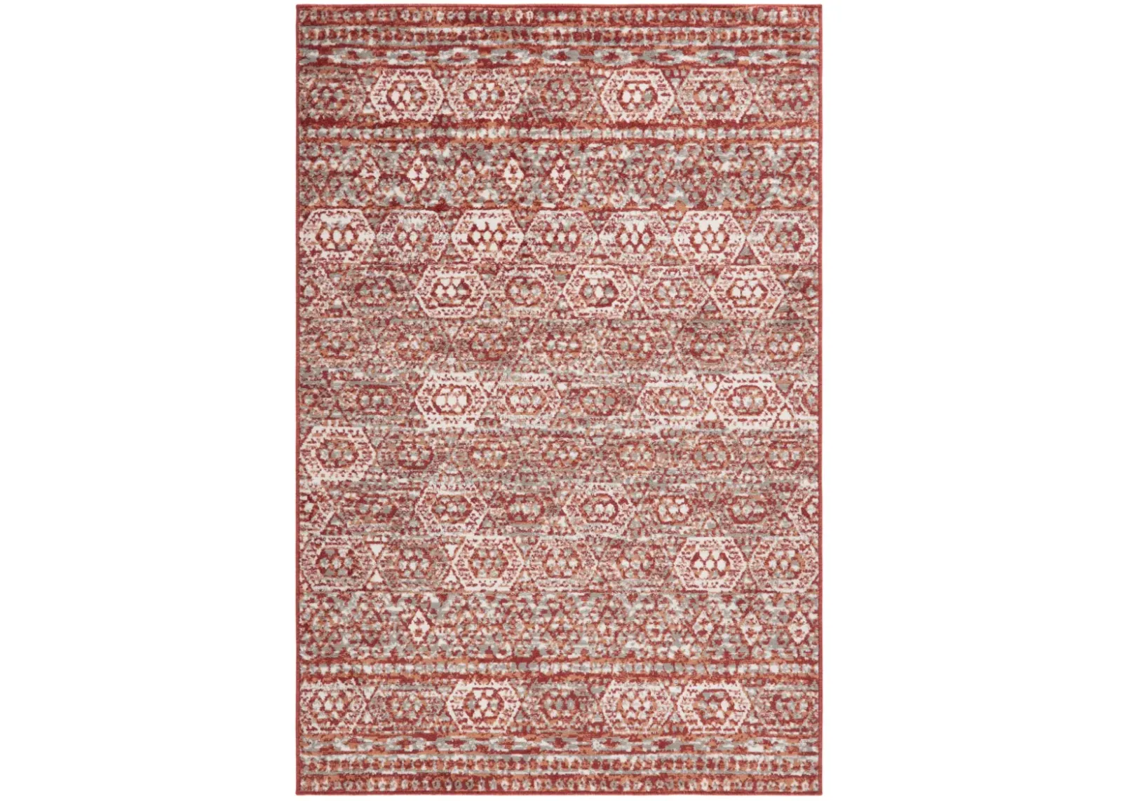 PYRAMID 218 RUST  5'-3' x 7'-8' Medium Rectangle Rug