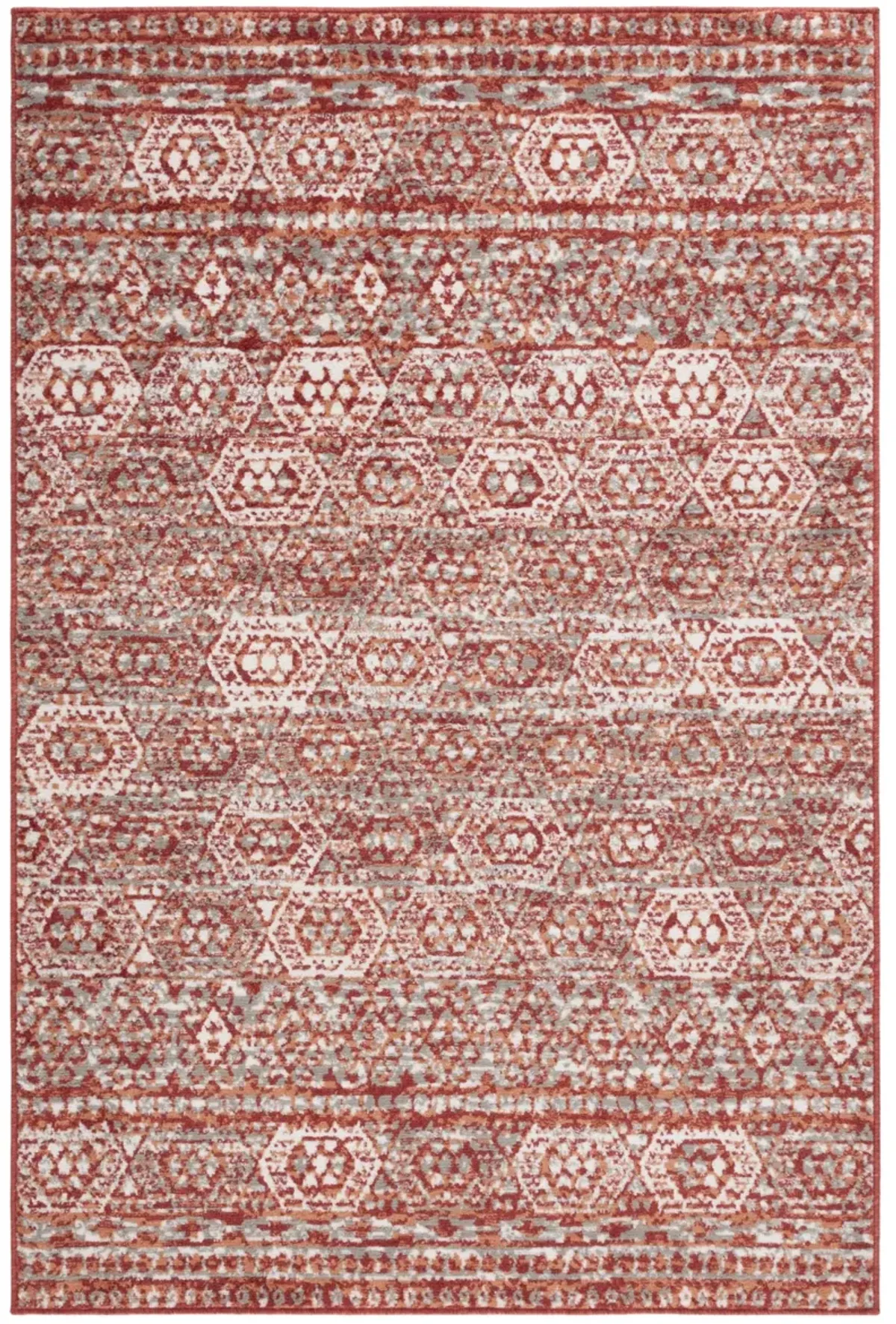 PYRAMID 218 RUST  5'-3' x 7'-8' Medium Rectangle Rug