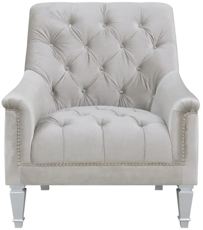 Avonlea Sloped Arm Tufted Chair Grey