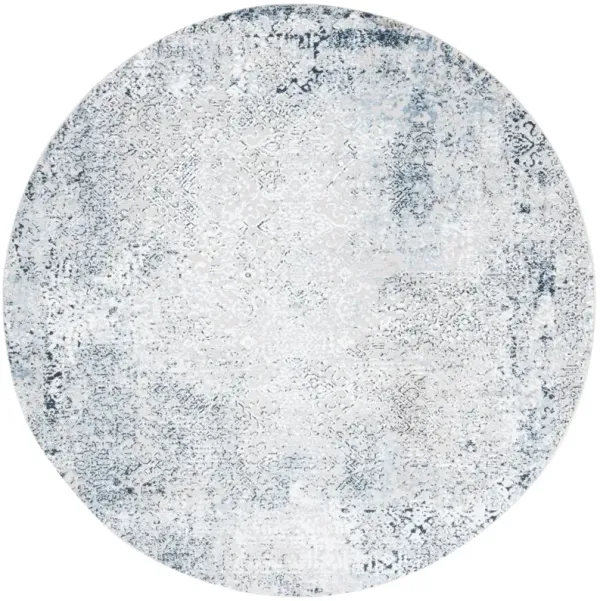 PARKER 118 BLUE  6'-7' x 6'-7' Round Round Rug