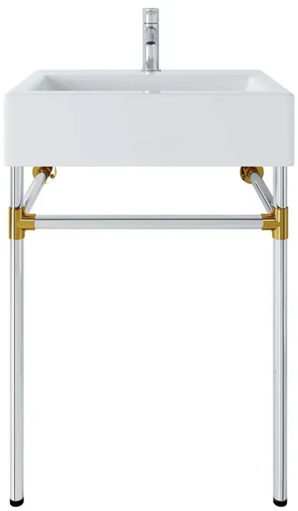 Redeem 24" Silver Stainless Steel Wall-Mount Bathroom Vanity