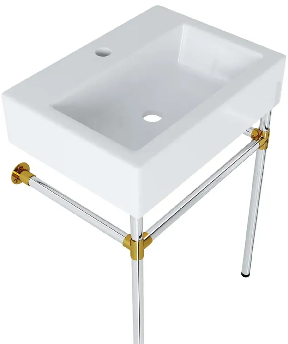 Redeem 24" Silver Stainless Steel Wall-Mount Bathroom Vanity