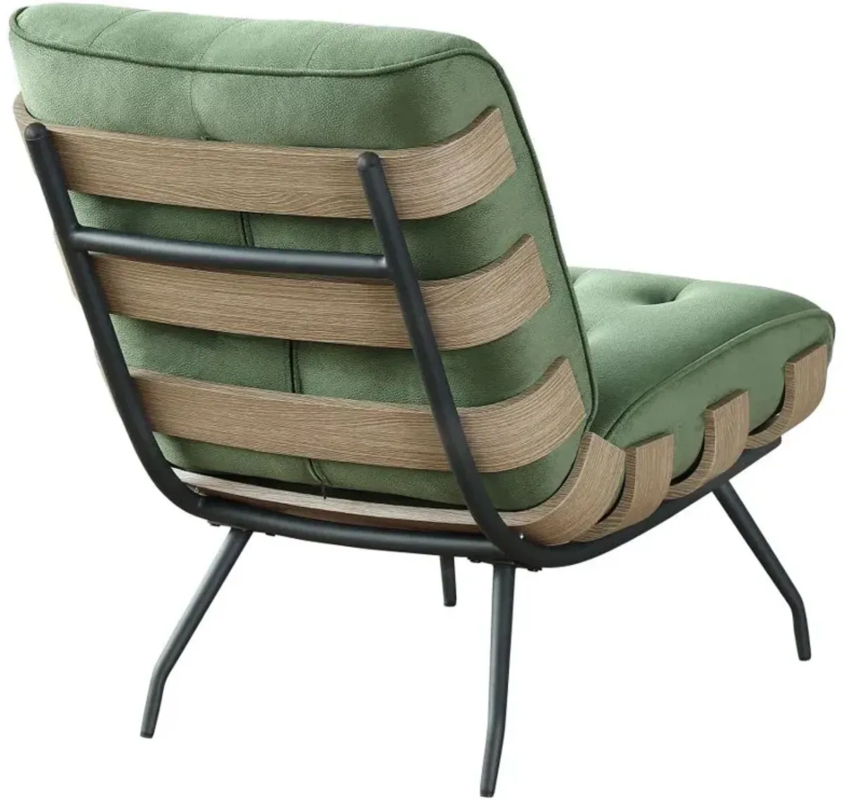 Aloma Armless Tufted Accent Chair Green