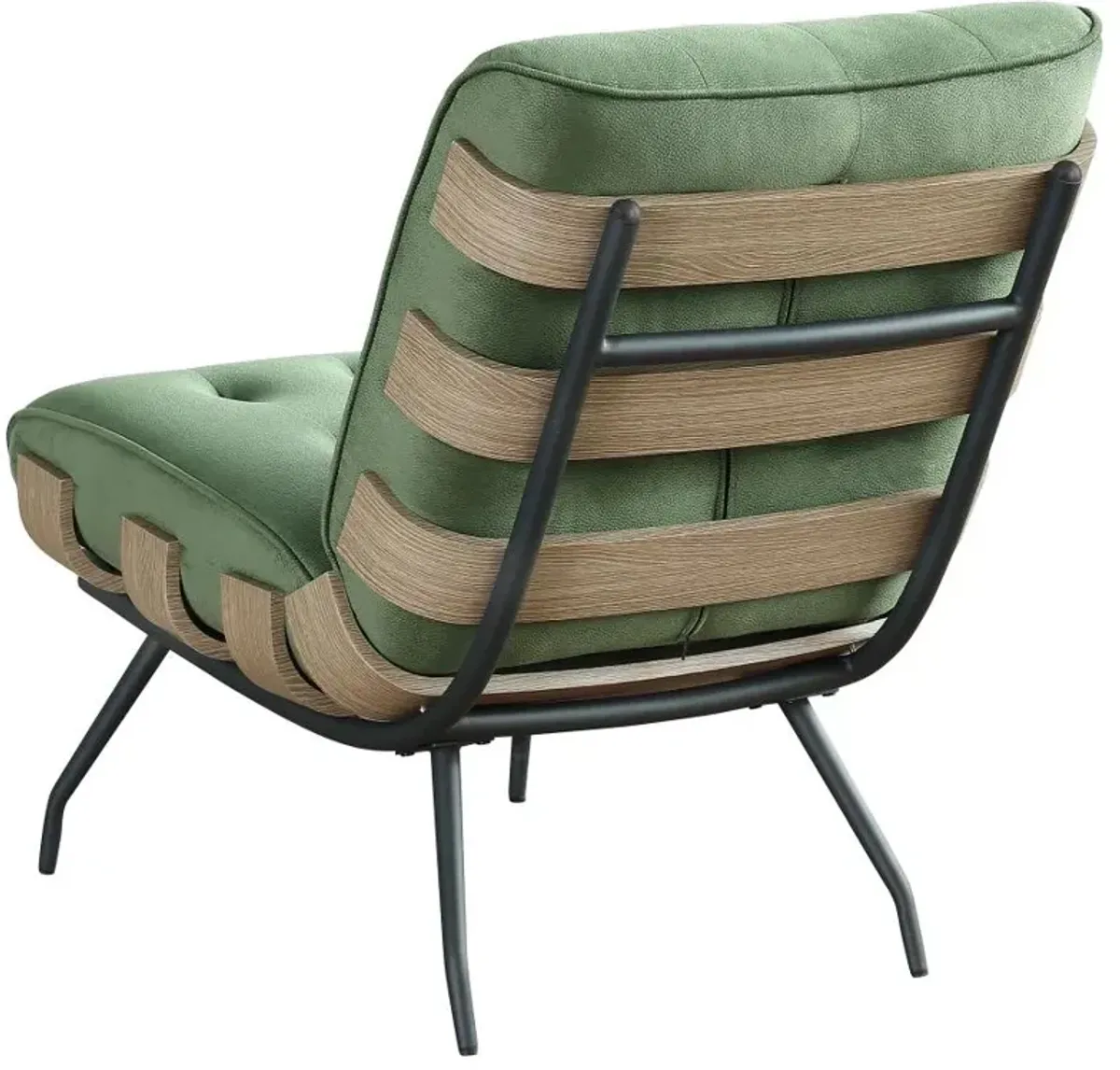 Aloma Armless Tufted Accent Chair Green