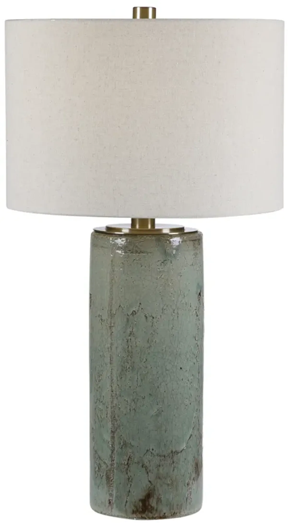 Callais Crackled Aqua Table Lamp