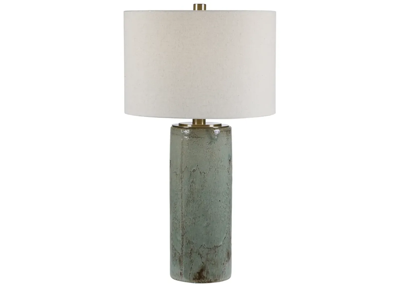 Callais Crackled Aqua Table Lamp