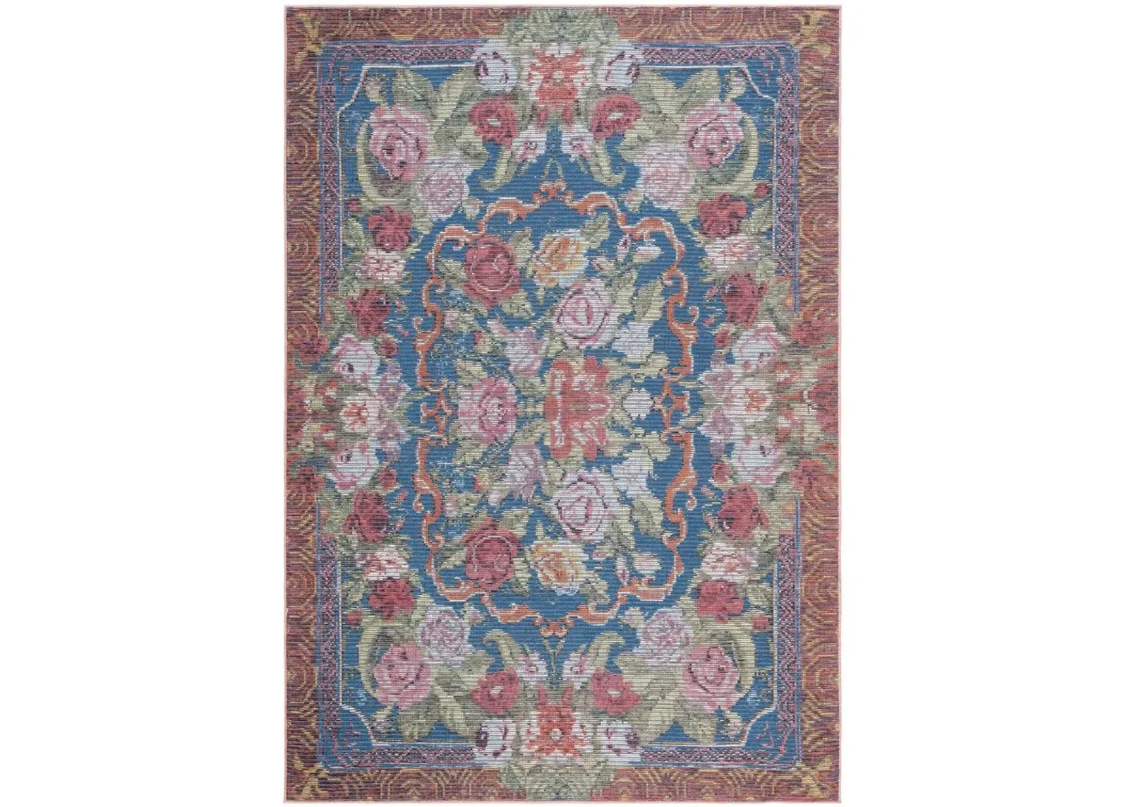 BESARABIAN 220 Blue 8' X 10' Large Rectangle Rug