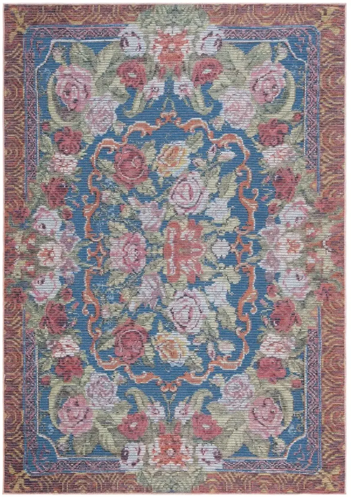 BESARABIAN 220 Blue 8' X 10' Large Rectangle Rug