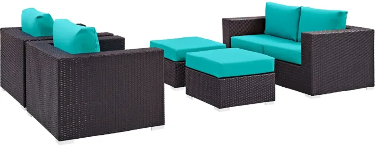 Convene 5 Piece Outdoor Patio Sofa Set