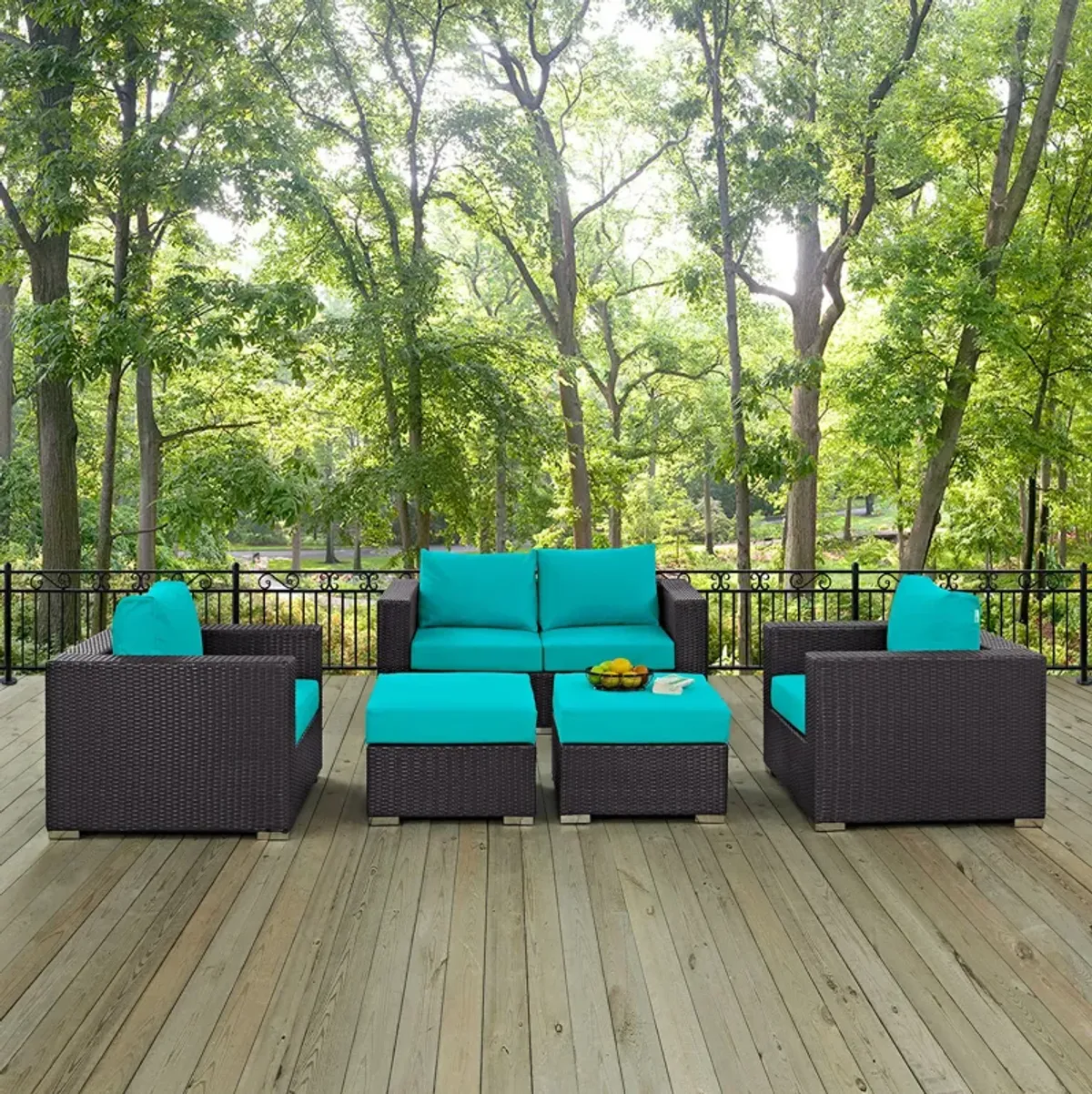 Convene 5 Piece Outdoor Patio Sofa Set