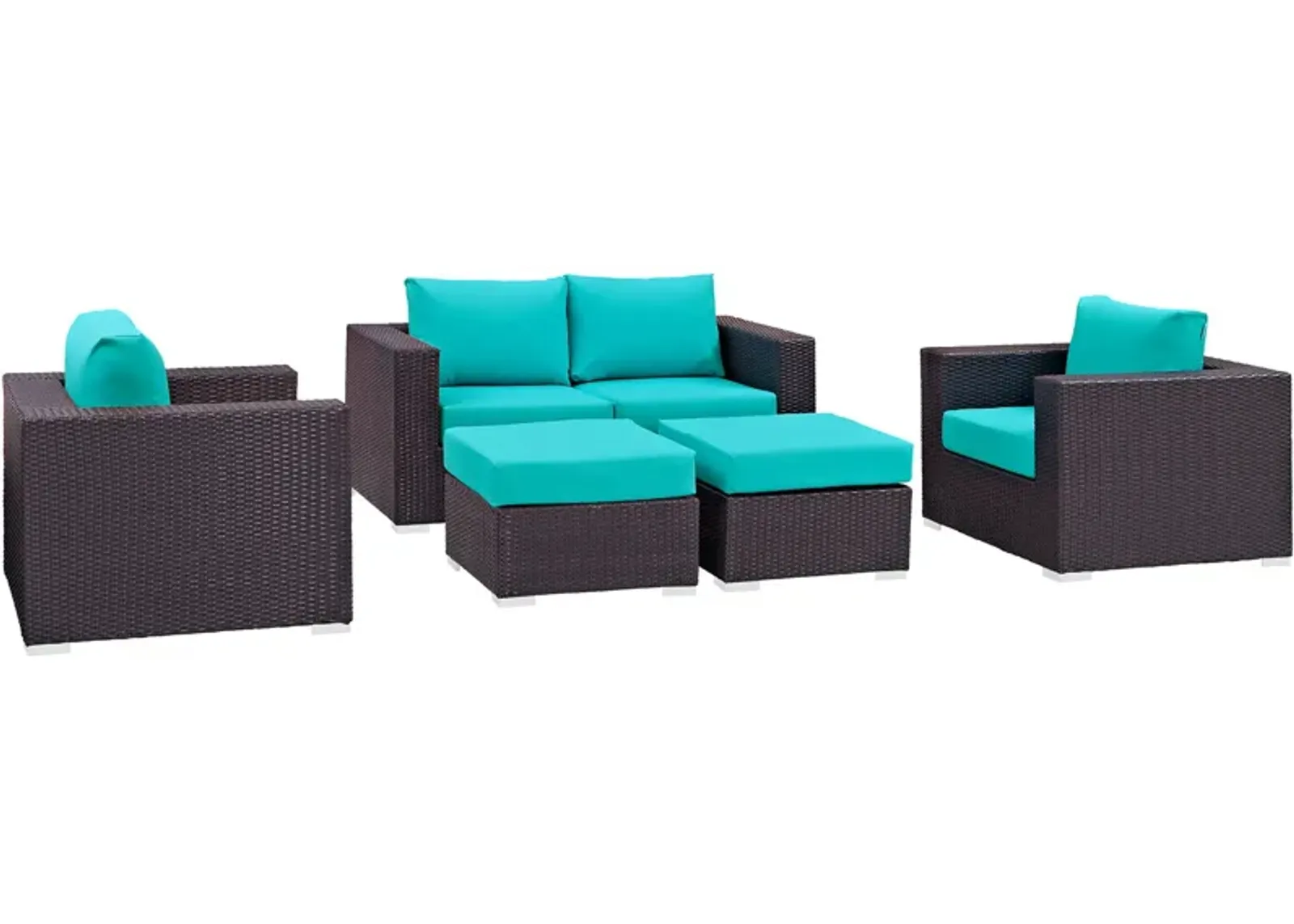 Convene 5 Piece Outdoor Patio Sofa Set