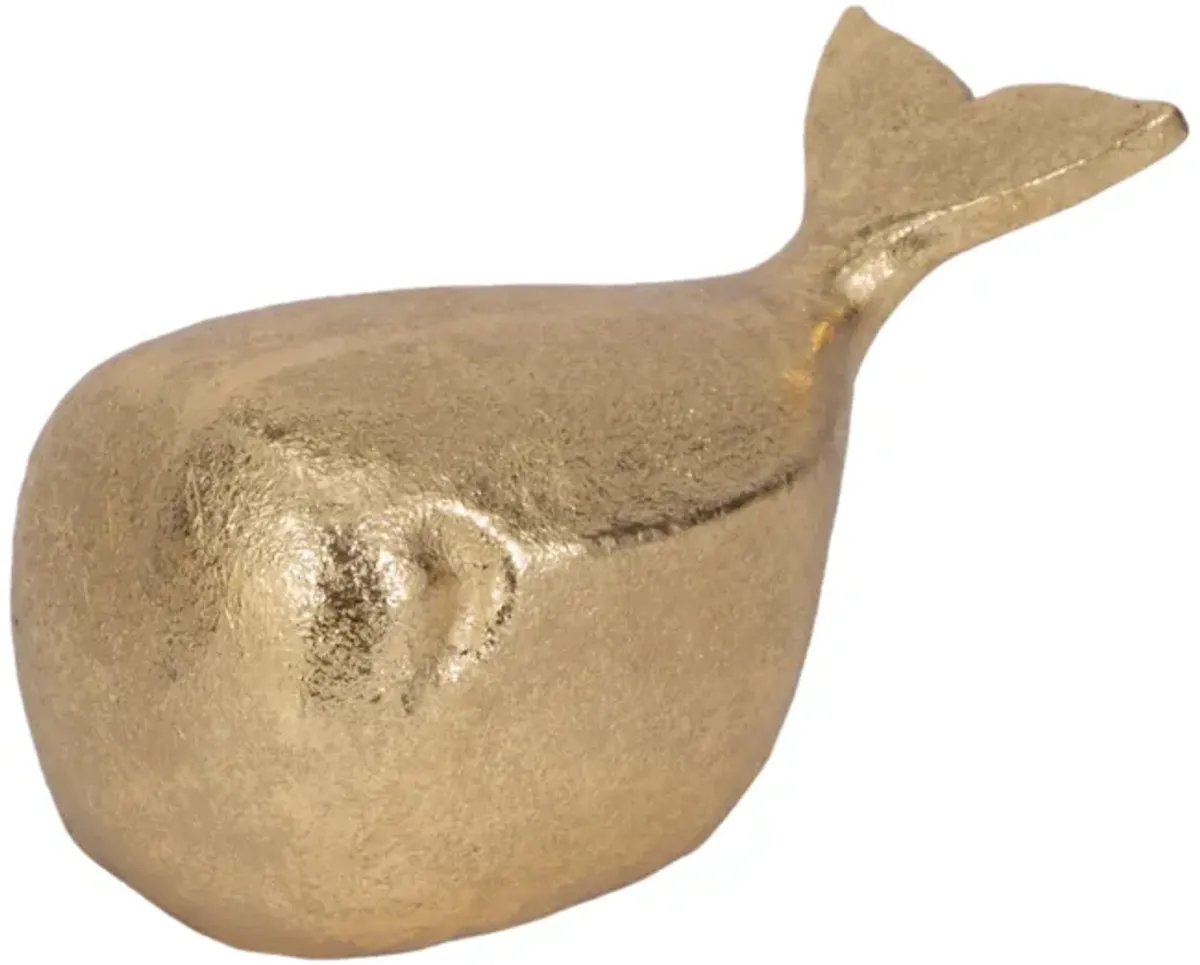 8" Whale Tabletop Decor, Gold