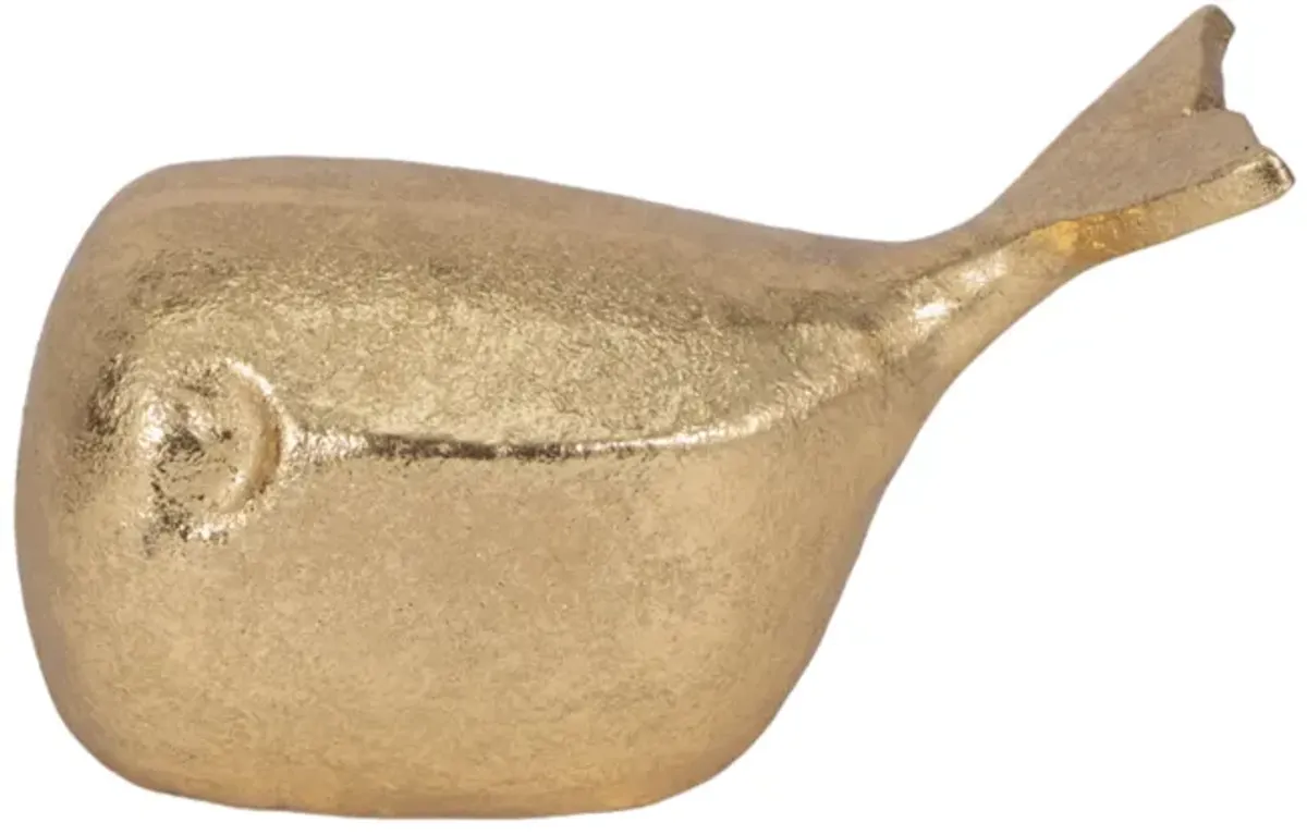 8" Whale Tabletop Decor, Gold