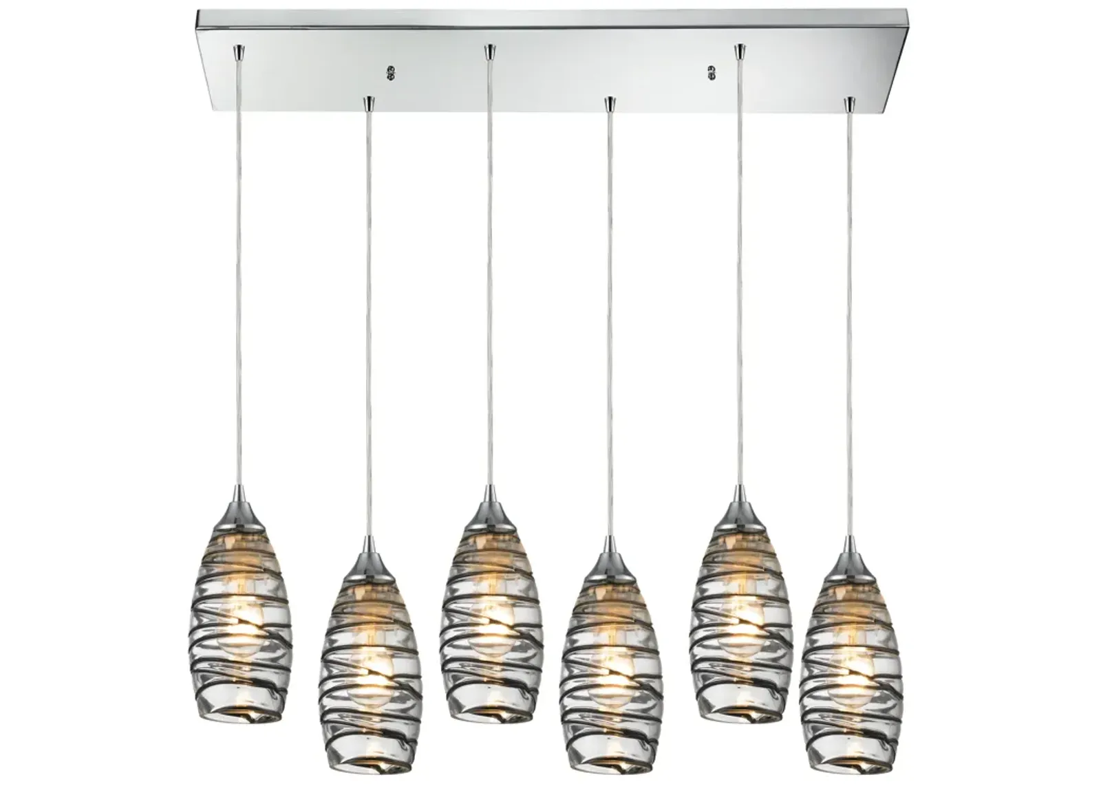 Twister Configurable Multi Pendant - Polished Chrome