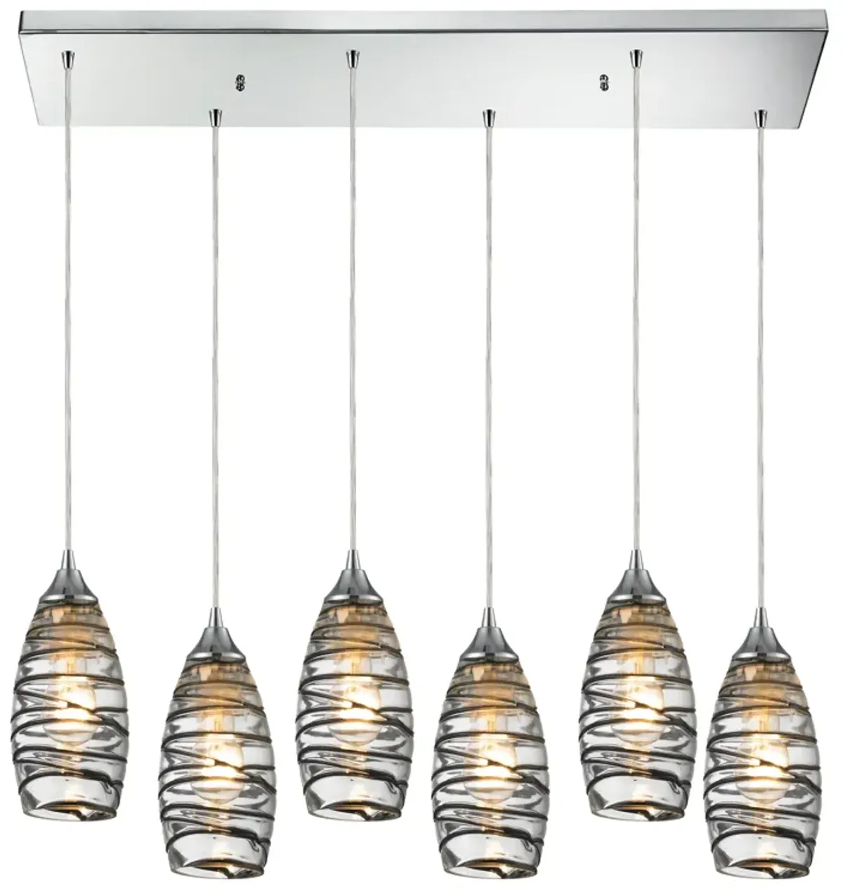 Twister Configurable Multi Pendant - Polished Chrome