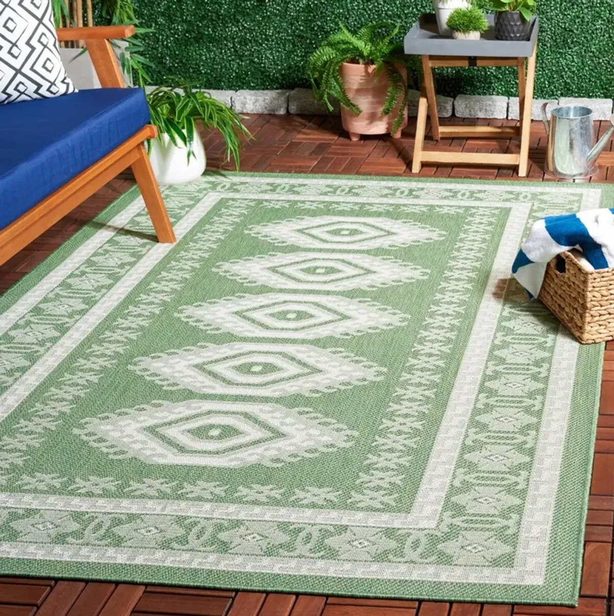 BERMUDA  827 Green 9' X 12' Large Rectangle Rug