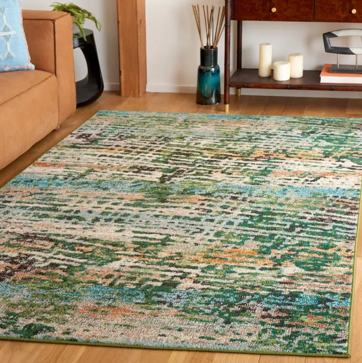 MADISON 454 GREEN  9' x 12' Large Rectangle Rug