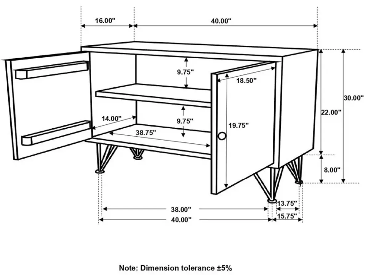 Eileen Rectangular 2-Door Accent Cabinet