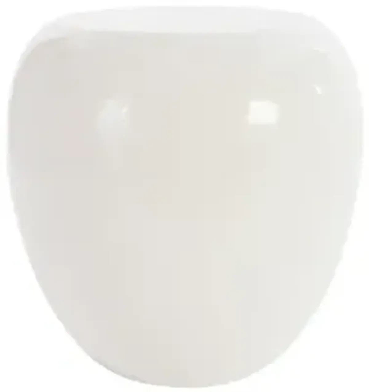 river stone side table, gel coat white