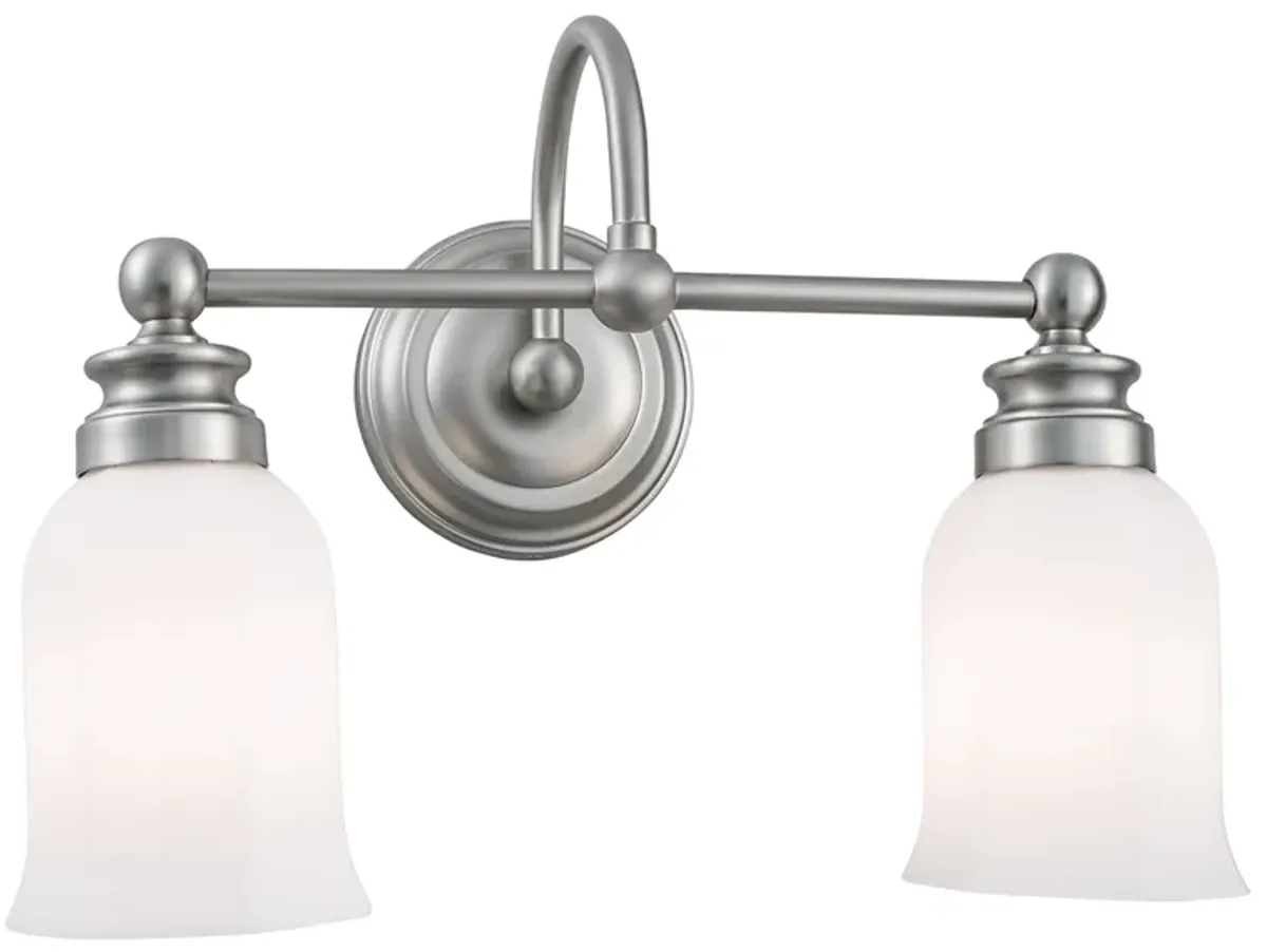 Emily 2 Light Sconce - Brushed Nickel