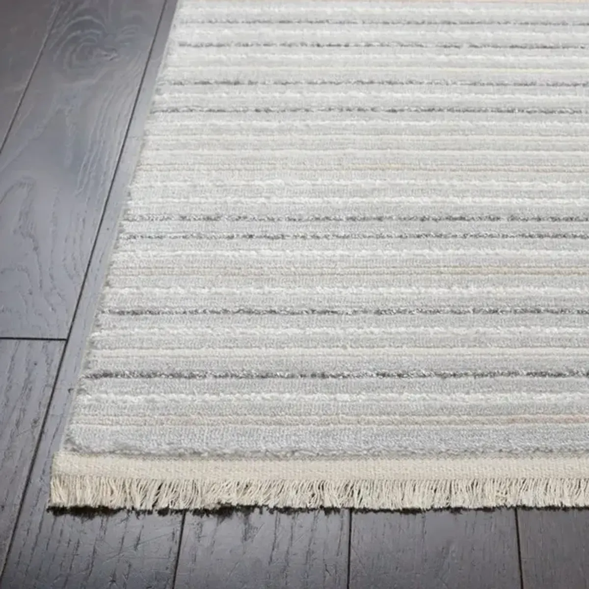 WHISPER 588 Grey  2'-2' X 8' Runner Rug