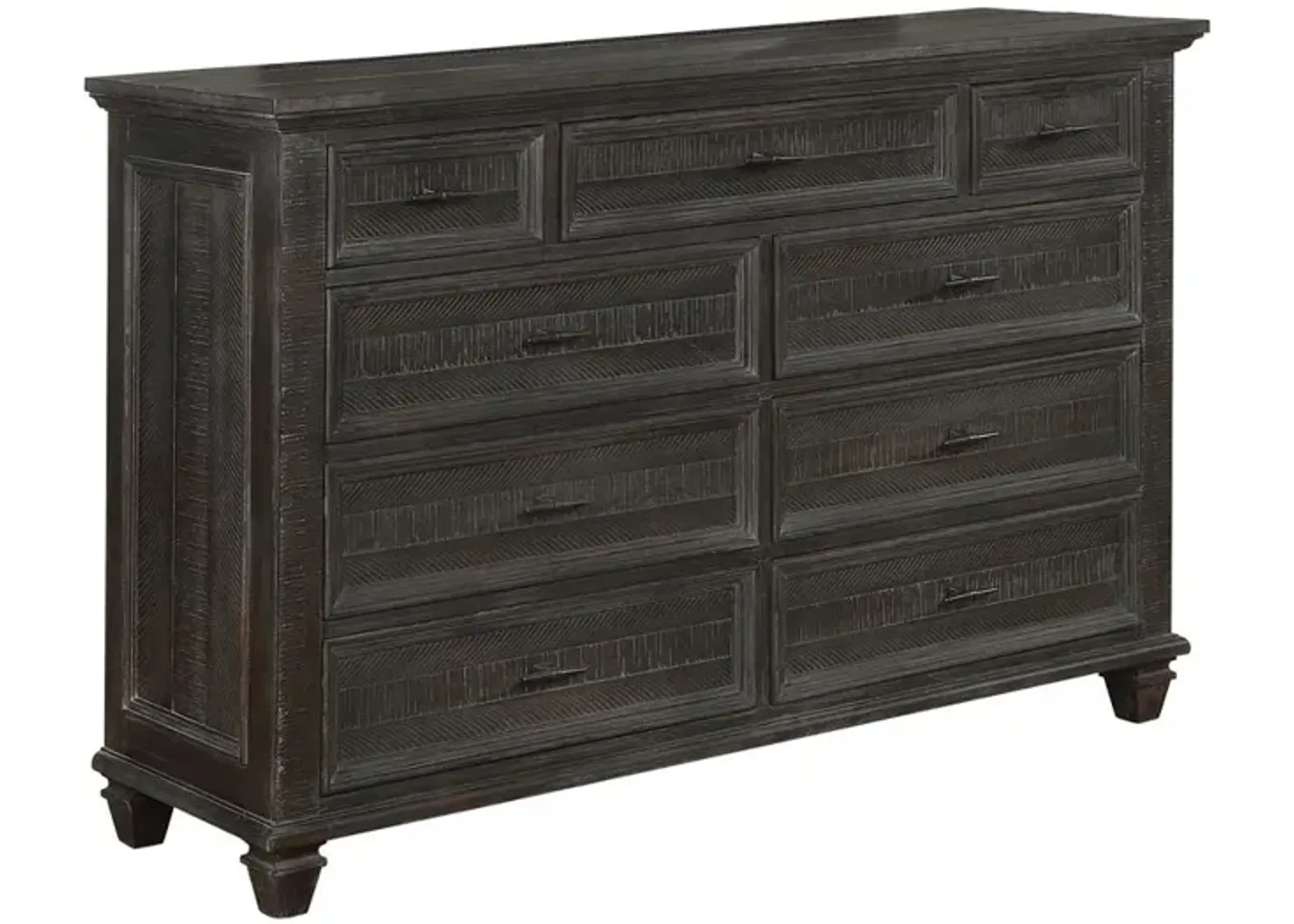 Abigail 9-Drawer Dresser Weathered Carbon