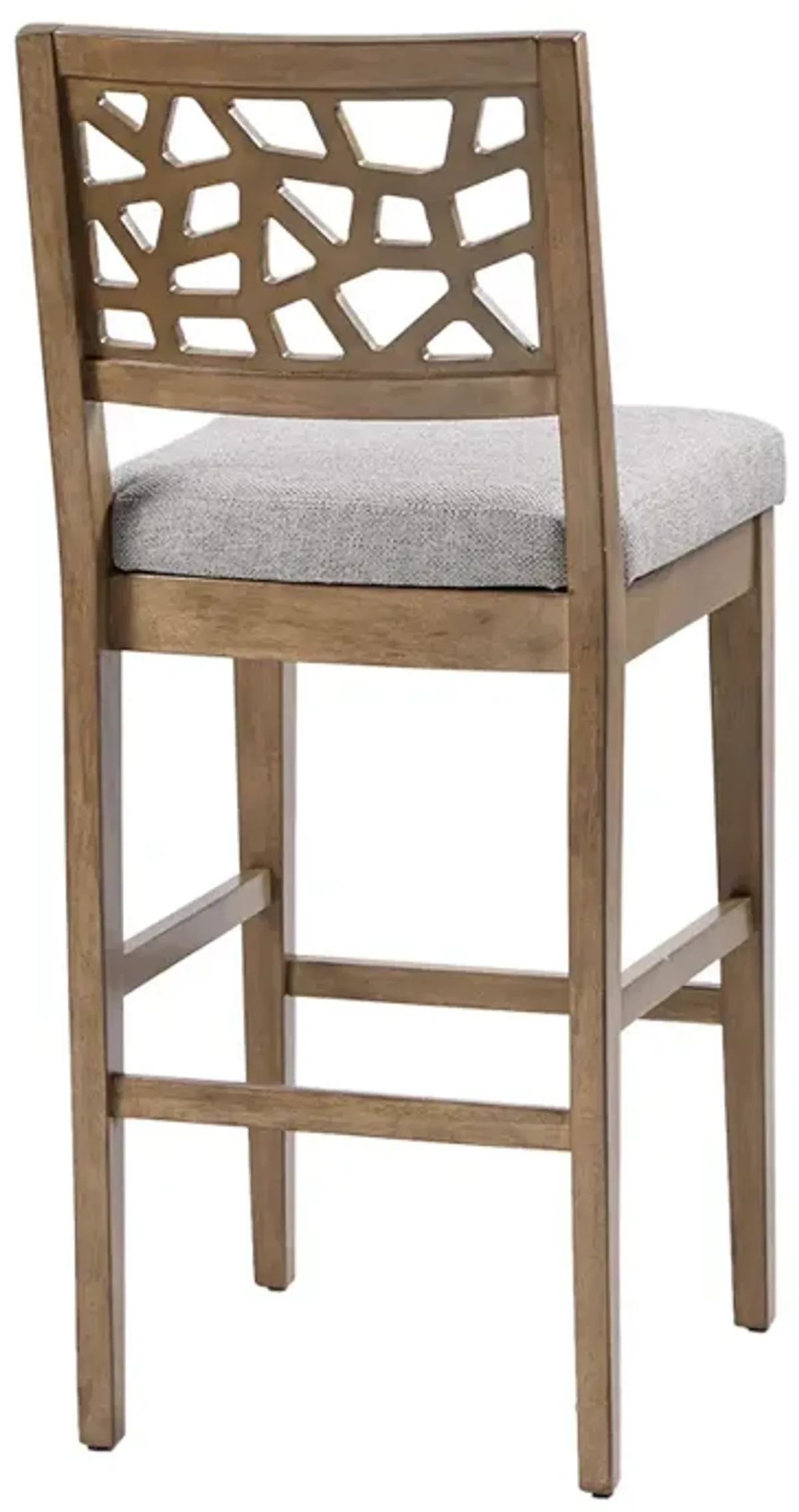 INK+IVY Crackle Light Grey Barstool