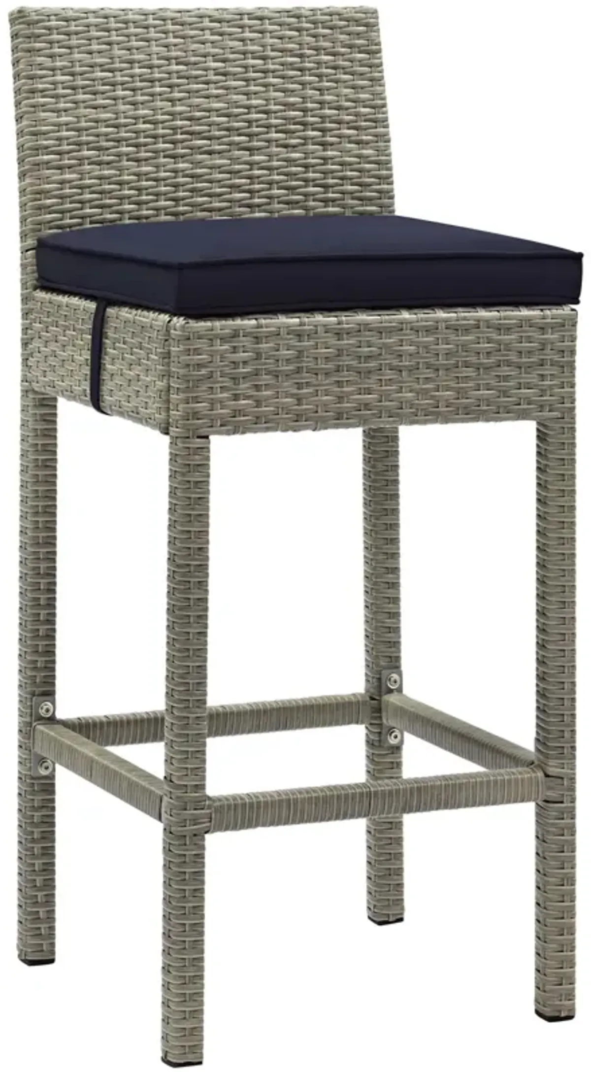 Conduit Bar Stool Outdoor Patio Wicker Rattan Set of 4